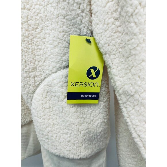 NEW Xersion Women’s Sweater Quitter Zip Soft Touch White Size M Comfort Waist - Picture 4 of 10